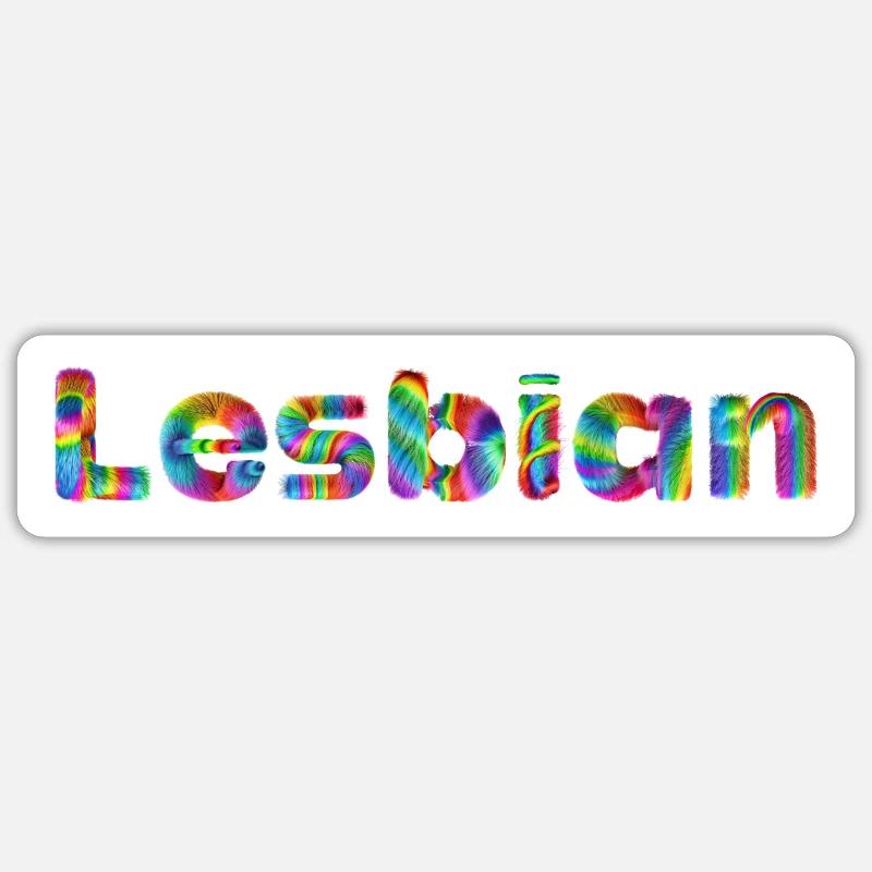 Lesbian - Sticker size S (10 x 10 cm) - white matte