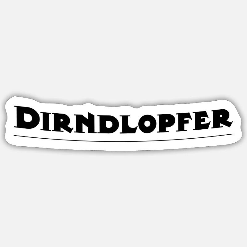 Dirndlopfer - Sticker Größe S (10 x 10 cm) - Mattweiß