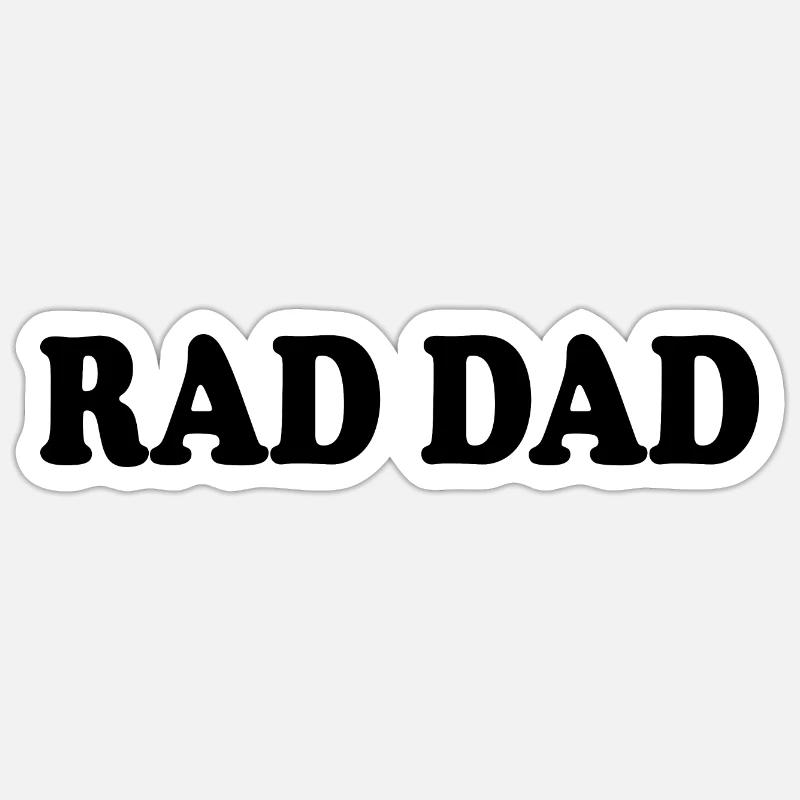 Rad dad - Sticker Größe S (10 x 10 cm) - Mattweiß