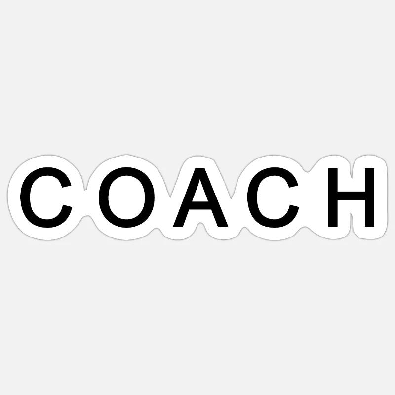 Coach - Sticker Größe S (10 x 10 cm) - Mattweiß