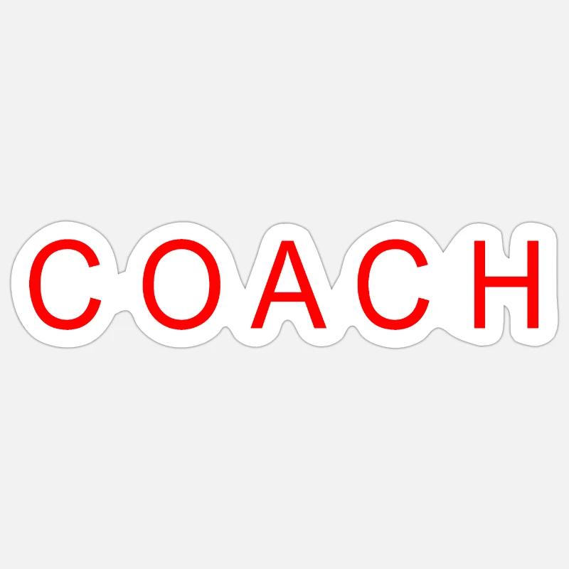 Coach - Sticker taille S (10 x 10 cm) - blanc mat