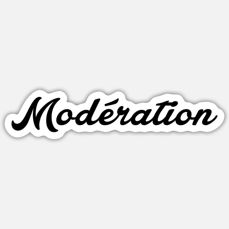 Moderation Sticker size S (10 x 10 cm)