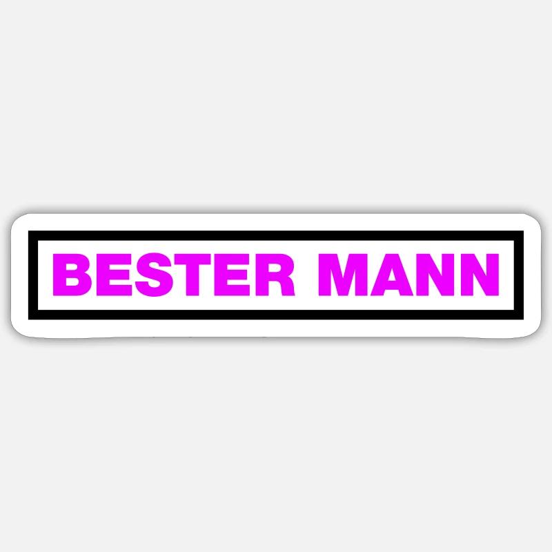 Bester Mann Sticker Größe S (10 x 10 cm)