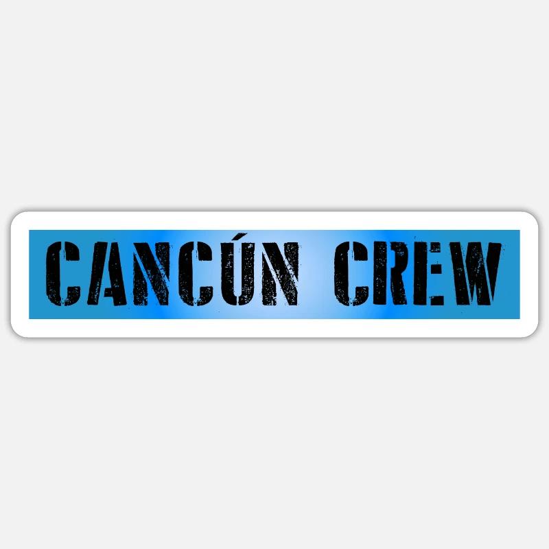 Équipage Cancun - Sticker taille S (10 x 10 cm) - blanc mat