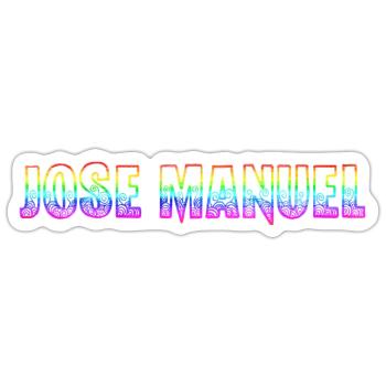 Jose Manuel RS Rainbow - Sticker size S (10 x 10 cm) - white matte - Front