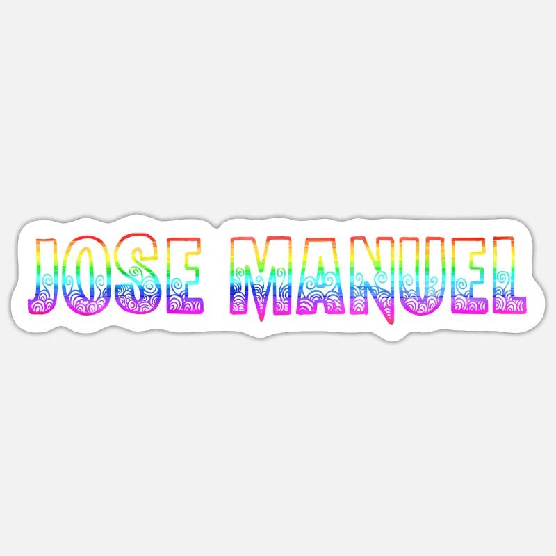 jose manuel rs regenbogen - Sticker Größe S (10 x 10 cm) - Mattweiß