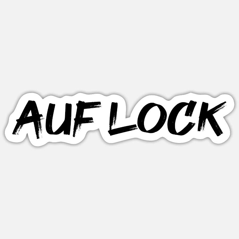 Auf Lock - Jugendwort - Sticker taille S (10 x 10 cm) - blanc mat
