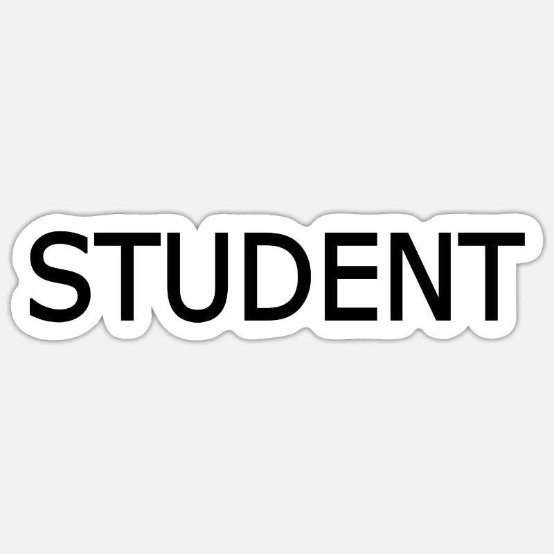 Student - Sticker Größe S (10 x 10 cm) - Mattweiß