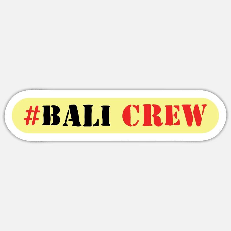 Bali Crew - Sticker size S (10 x 10 cm) - white matte