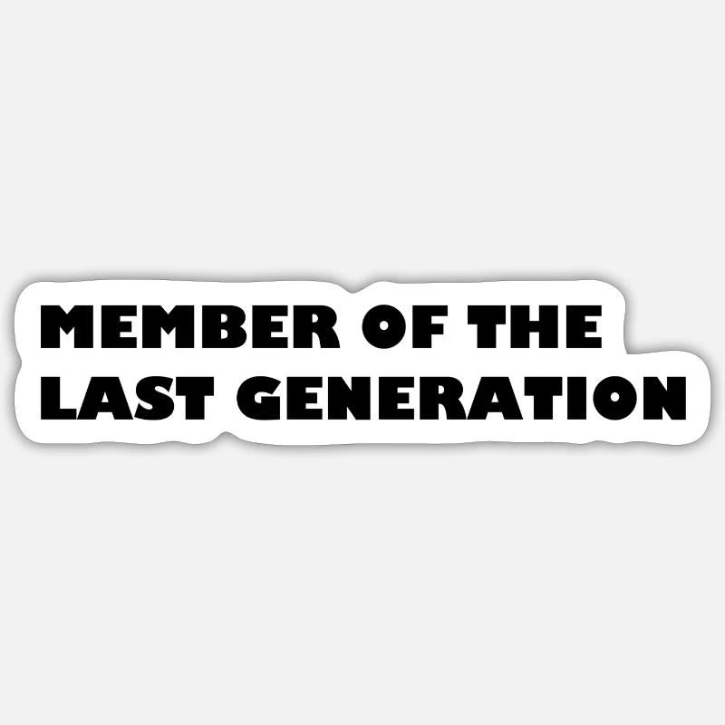 Last Generation - Sticker Größe S (10 x 10 cm) - Mattweiß