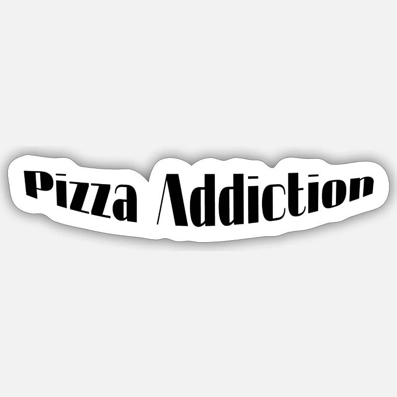 Pizza addiction - Sticker size S (10 x 10 cm) - white matte