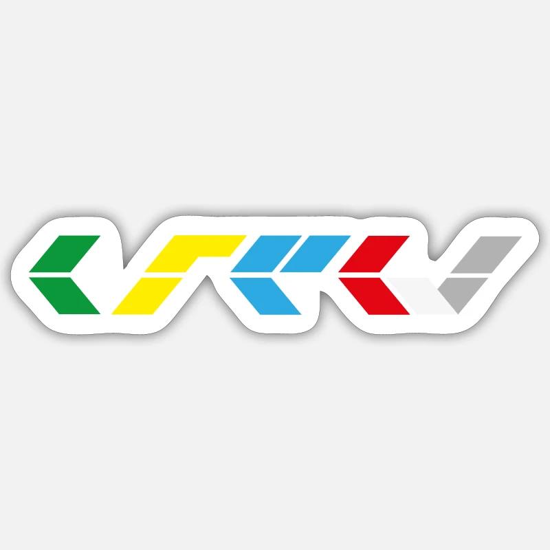 CREW-Klappbrett-Stil - Sticker Größe S (10 x 10 cm) - Mattweiß