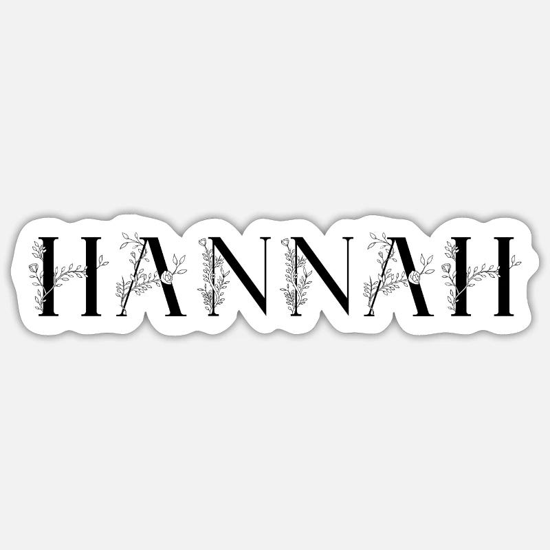 Name - Hannah - Sticker size S (10 x 10 cm) - white matte