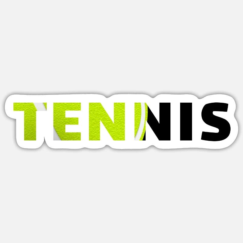 Tennis-originelle Geschenkidee - Sticker Größe S (10 x 10 cm) - Mattweiß