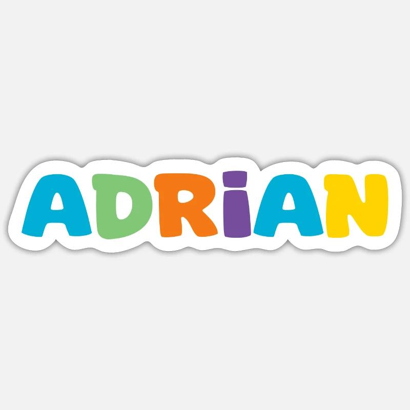 Name - Adrian - Sticker size S (10 x 10 cm) - white matte