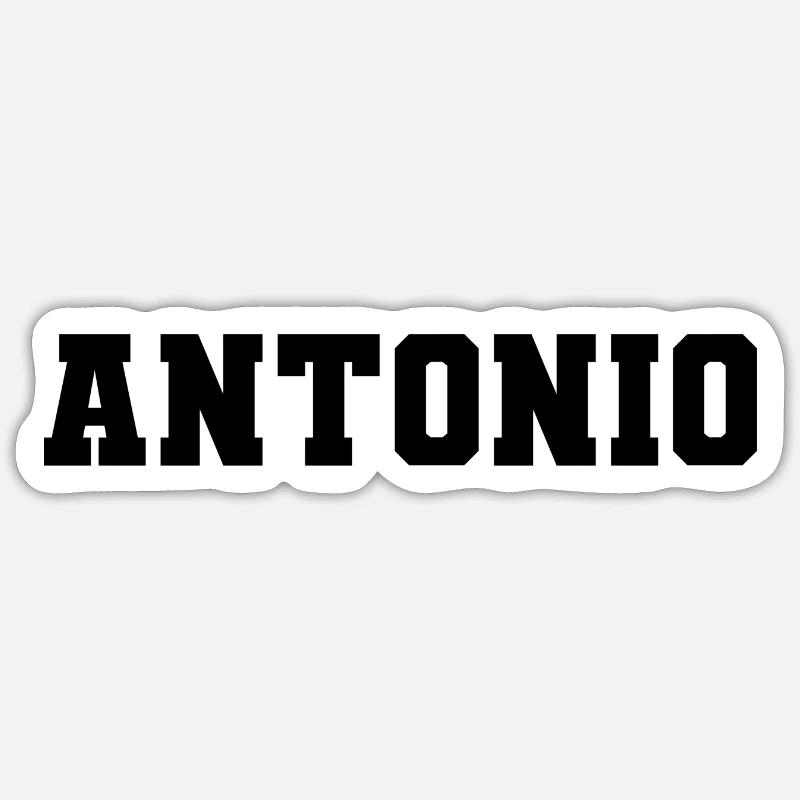 Nom - Antonio - Sticker taille S (10 x 10 cm) - blanc mat