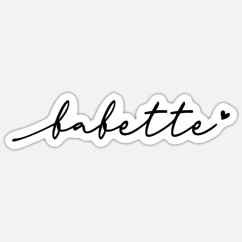 Babette Schreibschrift Name - Sticker Größe S (10 x 10 cm) - Mattweiß