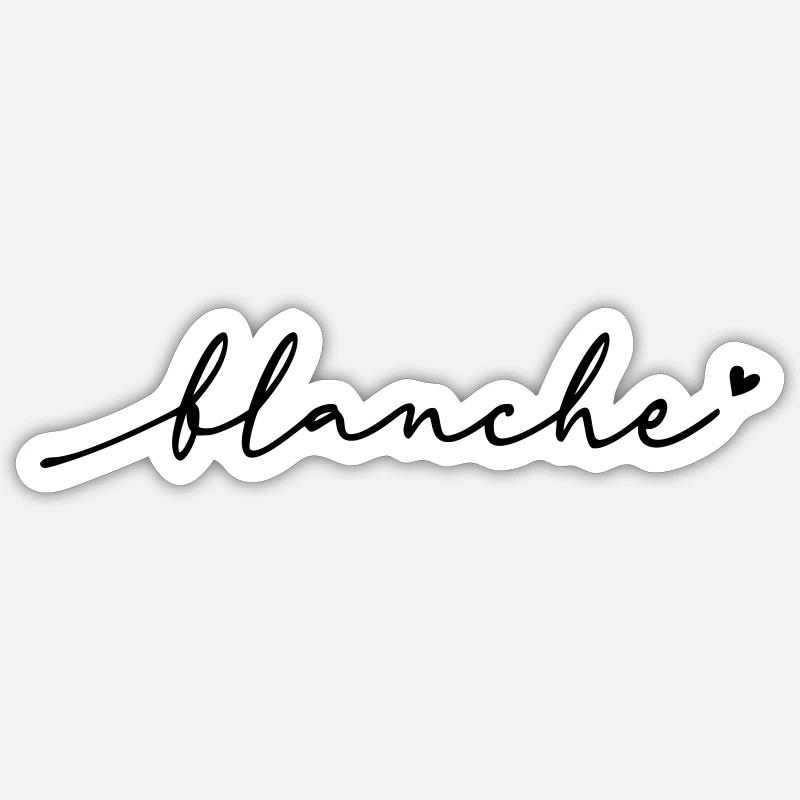 Nom cursif de Blanche Sticker taille S (10 x 10 cm)