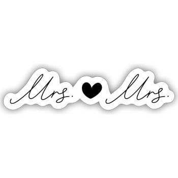 Mrs and Mrs - Sticker size S (10 x 10 cm) - white matte - Front