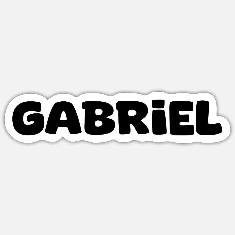 Name - Gabriel - Sticker Größe S (10 x 10 cm) - Mattweiß