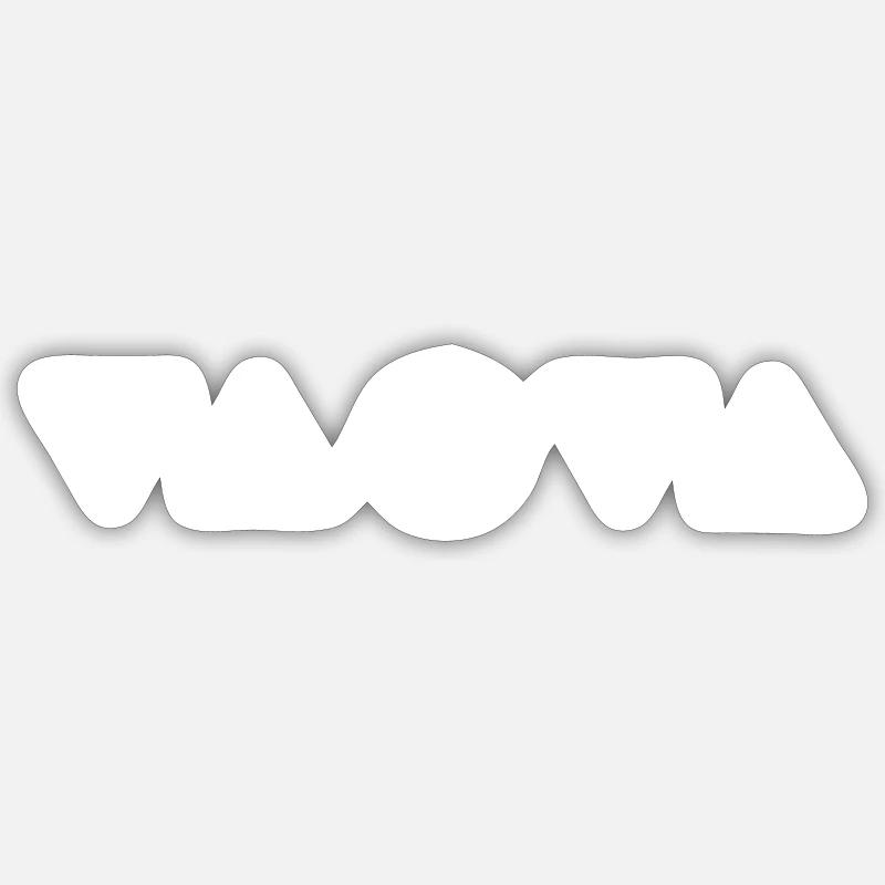 5 elements logo white long - Sticker Größe S (10 x 10 cm) - Mattweiß