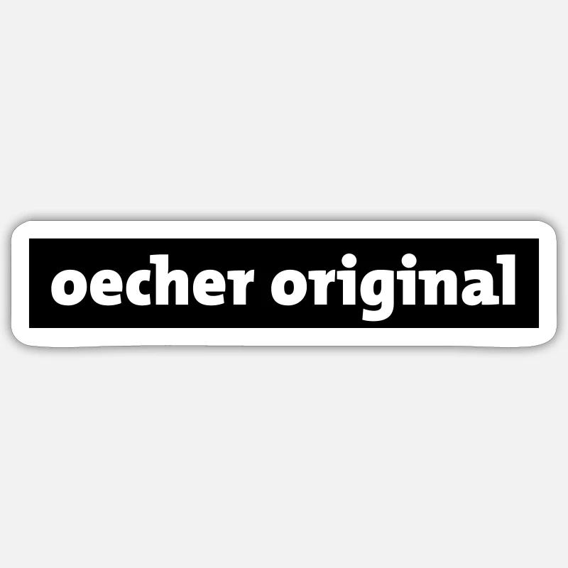"Oecher Original" Aachen/Öche - Sticker Größe S (10 x 10 cm) - Mattweiß
