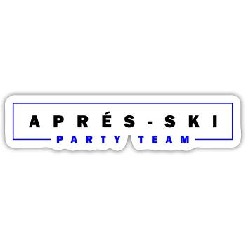 Apres Ski Party Team - Sticker Größe S (10 x 10 cm) - Mattweiß - Vorne