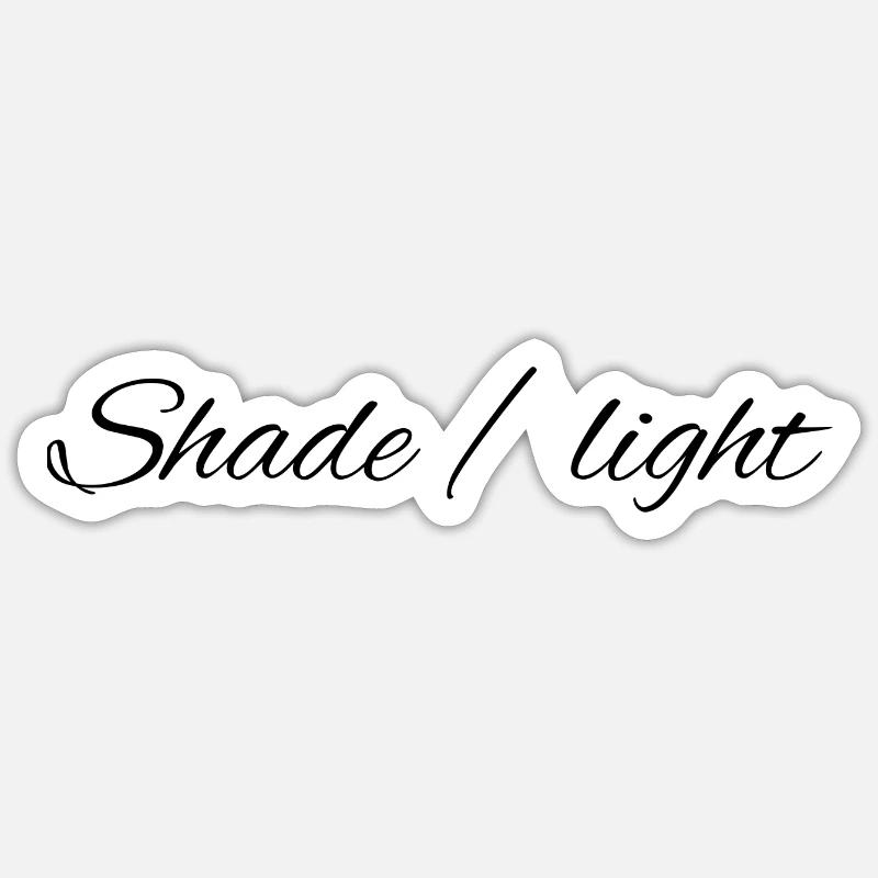 Shade and light - Sticker size S (10 x 10 cm) - white matte