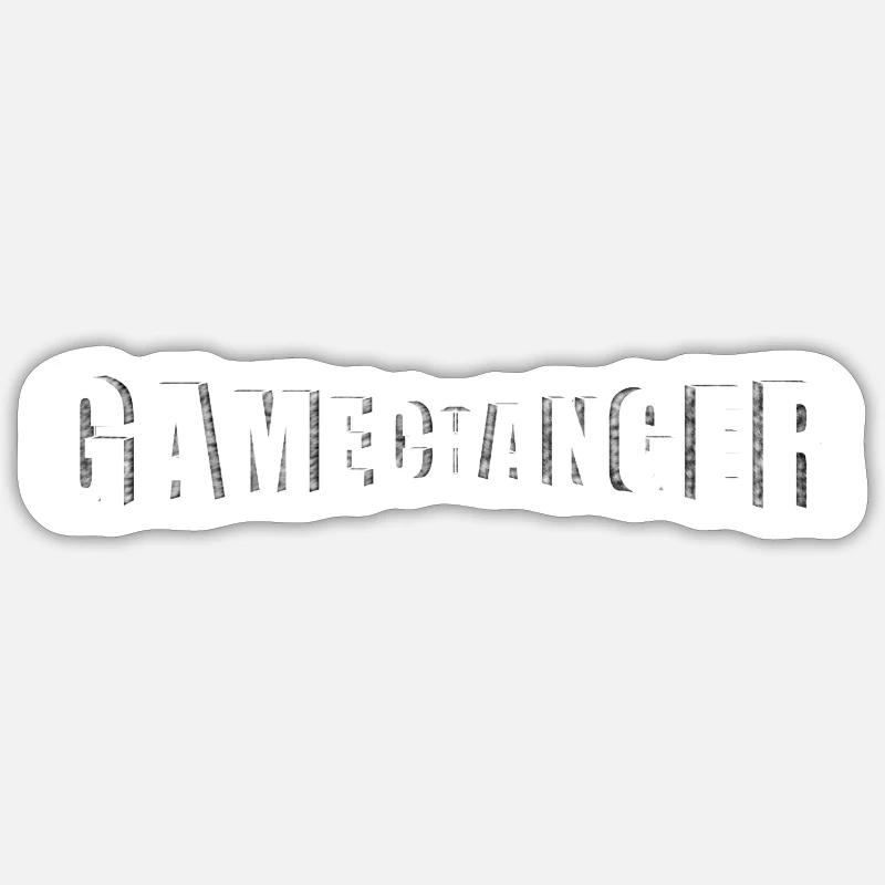 GAMECHANGER - Sticker size S (10 x 10 cm) - white matte