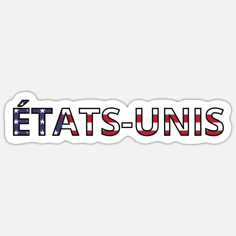 Drapeau États-Unis Sticker taille S (10 x 10 cm)