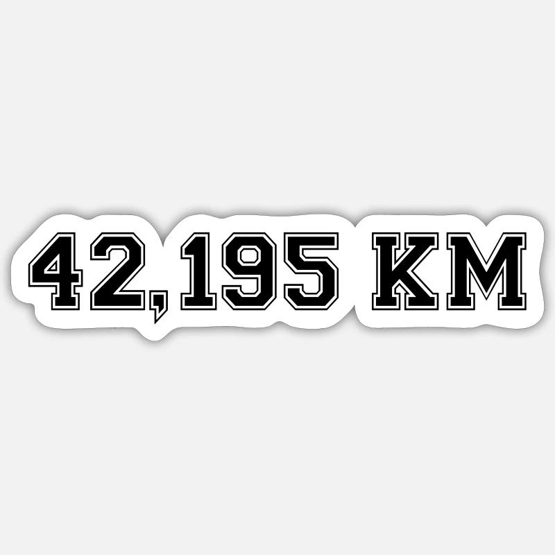 Marathon - Sticker taille S (10 x 10 cm) - blanc mat