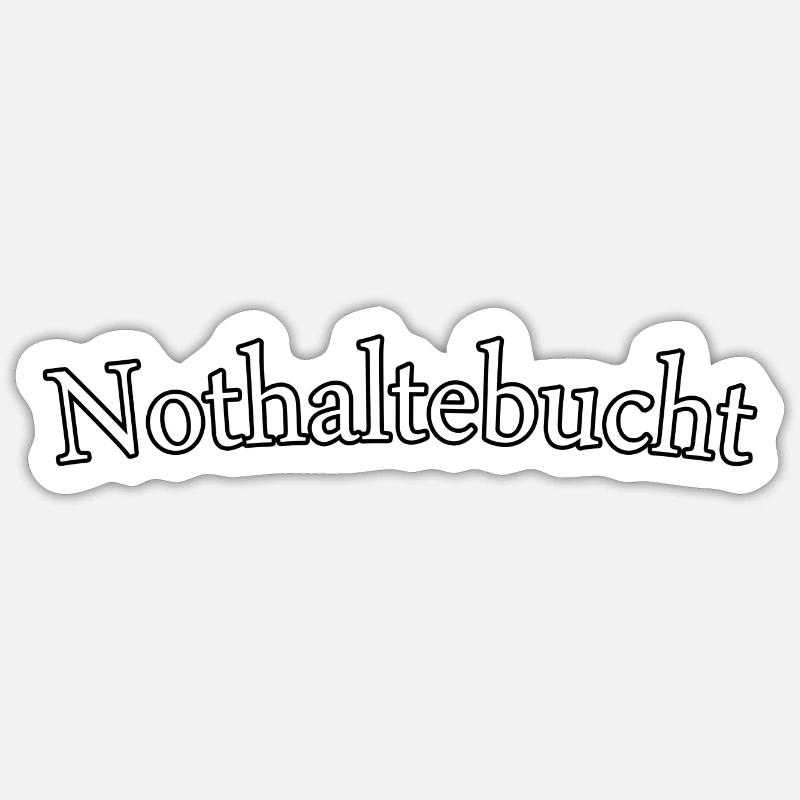 Baie d’arrêt d’urgence - Sticker taille S (10 x 10 cm) - blanc mat