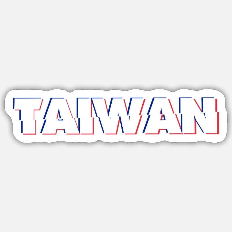 Taiwan - Sticker Größe S (10 x 10 cm) - Mattweiß