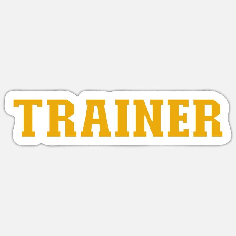 Entraîneur - Sticker taille S (10 x 10 cm) - blanc mat
