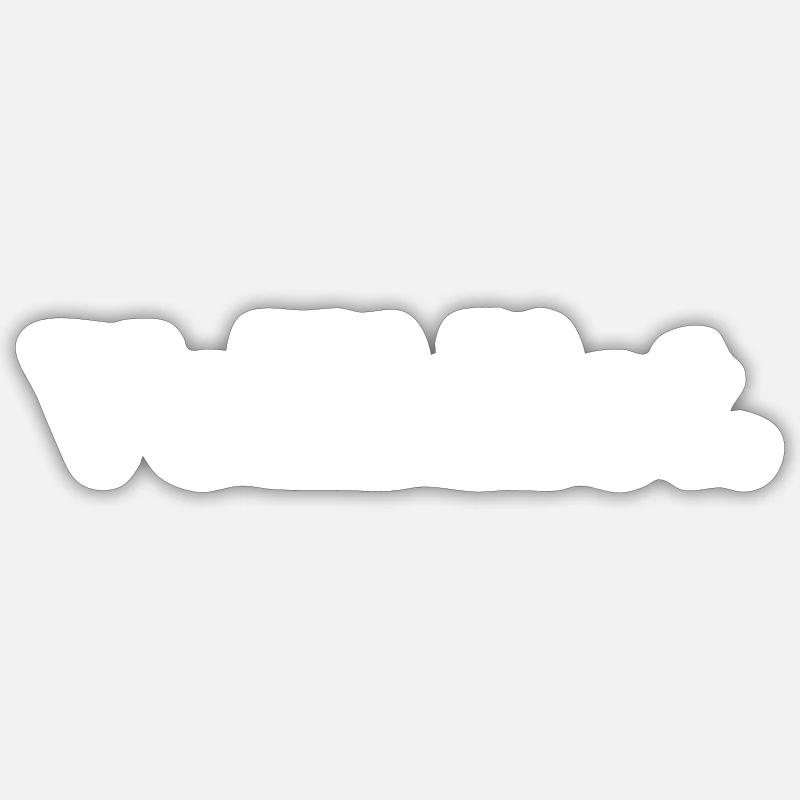 Idiot - Sticker taille S (10 x 10 cm) - blanc mat