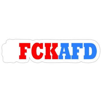 Fck afd - Sticker Größe S (10 x 10 cm) - Mattweiß - Vorne