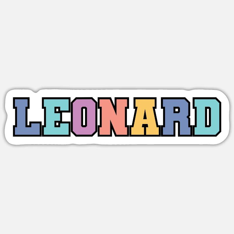 Nom - Leonard Sticker taille S (10 x 10 cm)