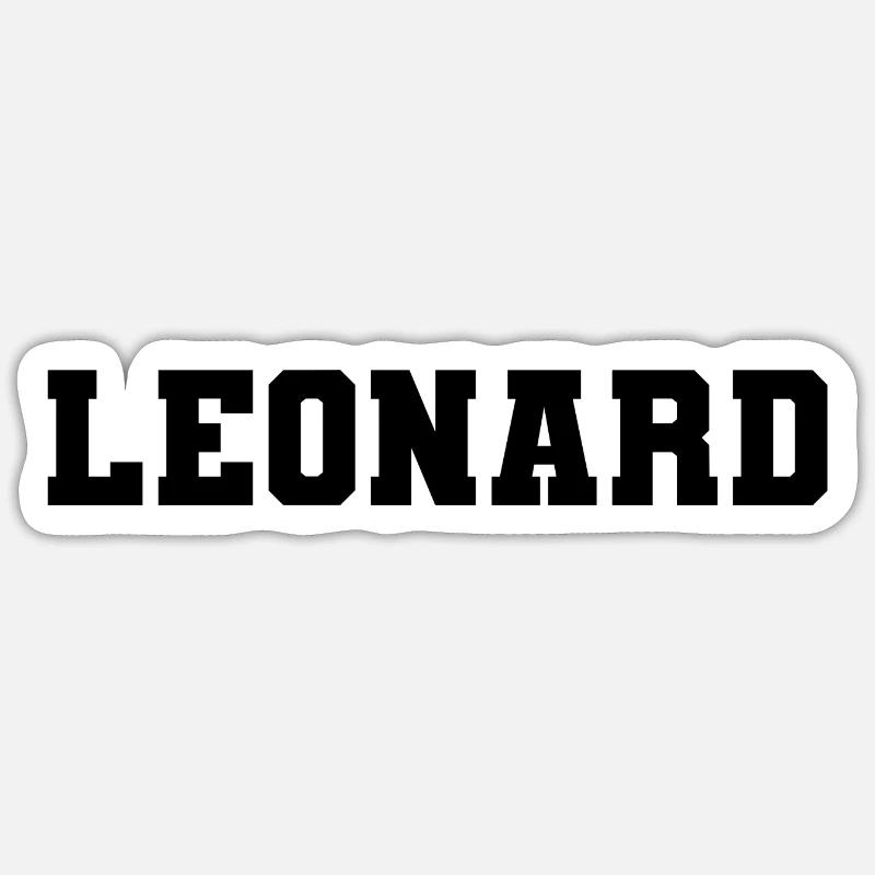 Nom - Leonard Sticker taille S (10 x 10 cm)