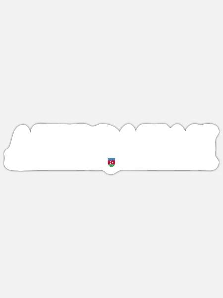 Ich liebe Aserbaidschan - Sticker Größe S (10 x 10 cm) - Mattweiß