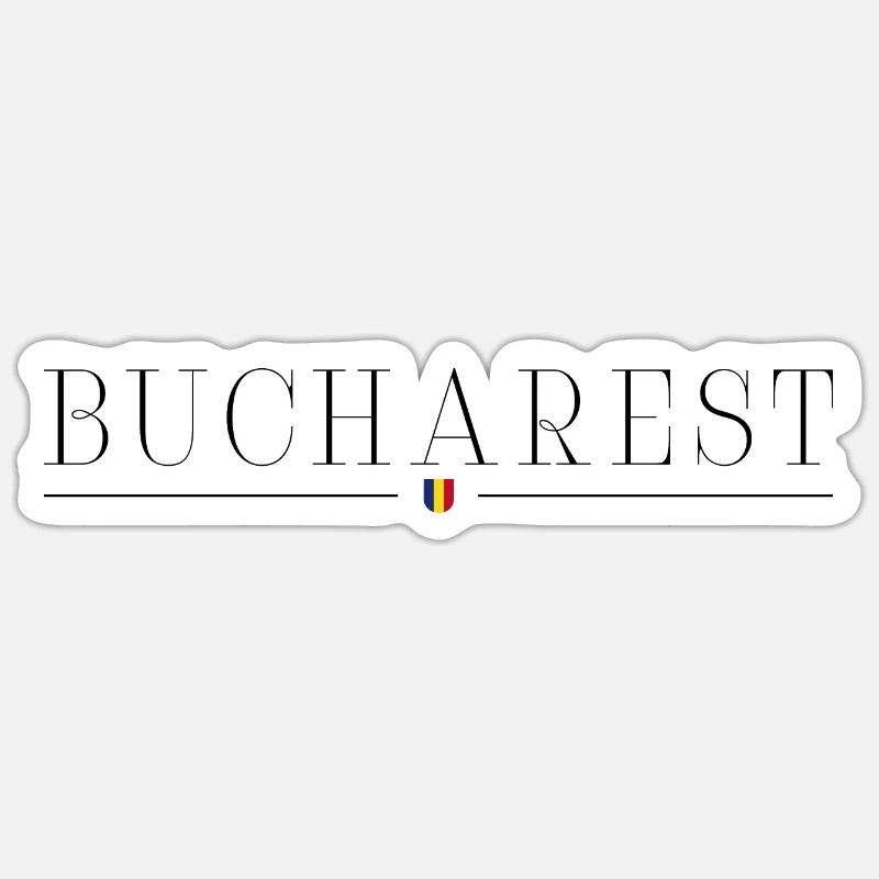 Bucarest : élégance, histoire, style urbain Sticker taille S (10 x 10 cm)