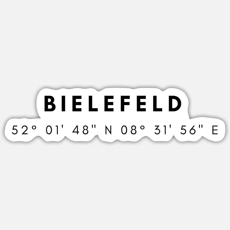 Bielefeld coordinates Sticker size S (10 x 10 cm)