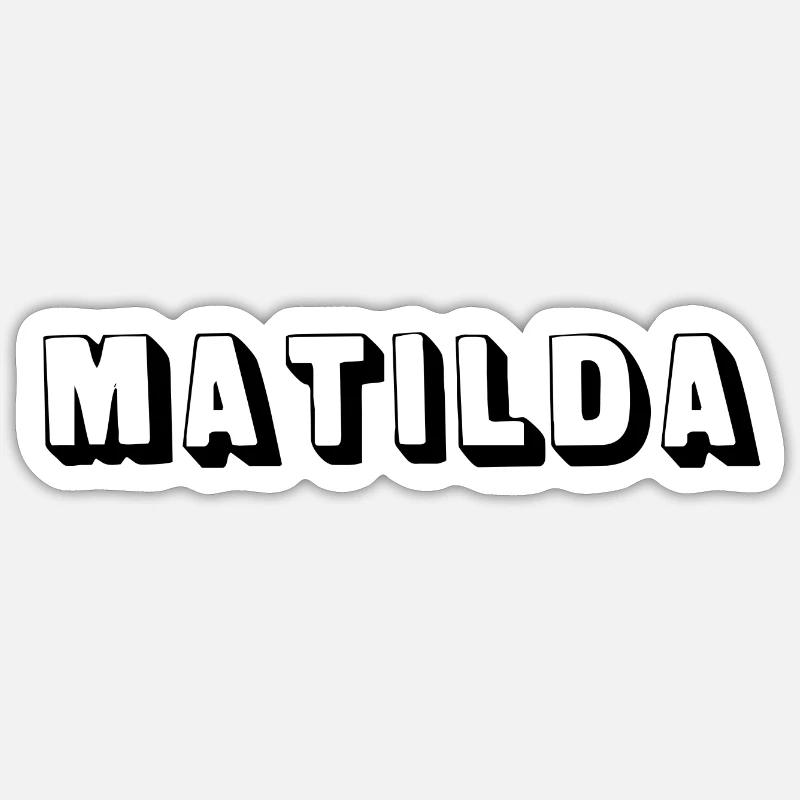 Nom - Matilda - Sticker taille S (10 x 10 cm) - blanc mat