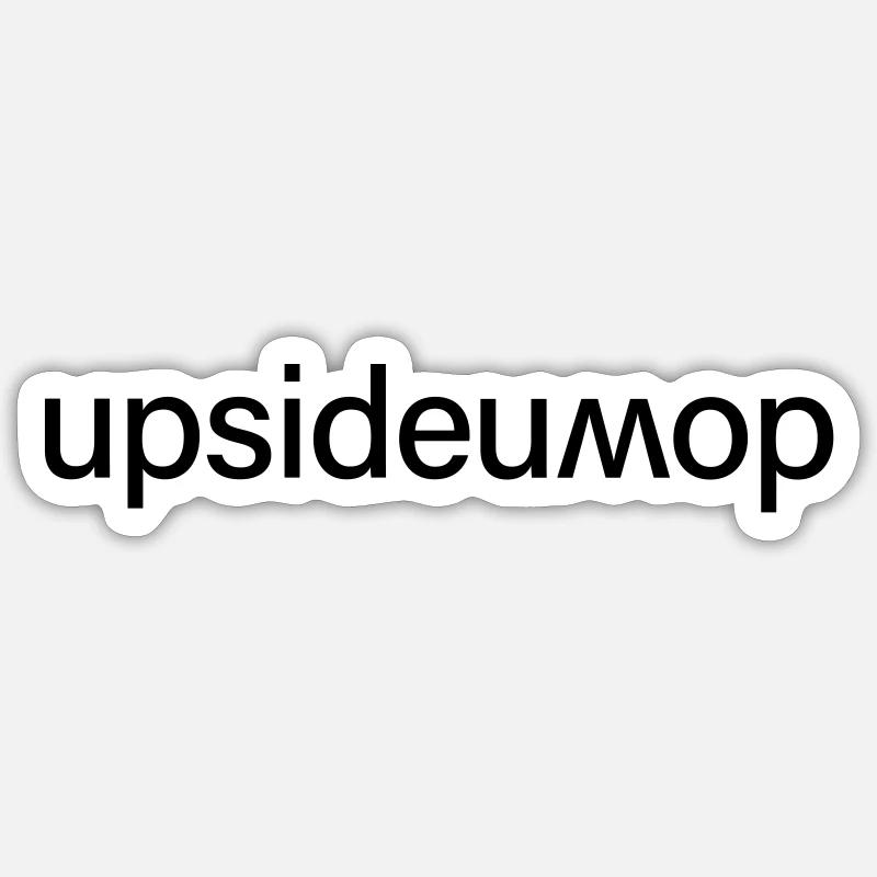 upsidedown - Sticker size S (10 x 10 cm) - white matte
