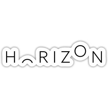 Horizon - Sticker size S (10 x 10 cm) - white matte - Front