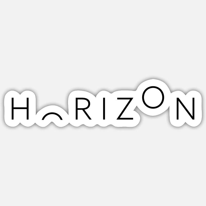 Horizon - Sticker size S (10 x 10 cm) - white matte