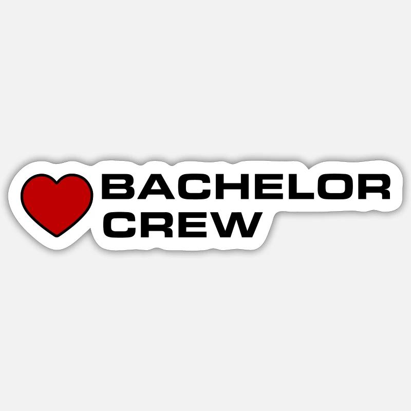 Bachelor Crew Sticker Größe S (10 x 10 cm)