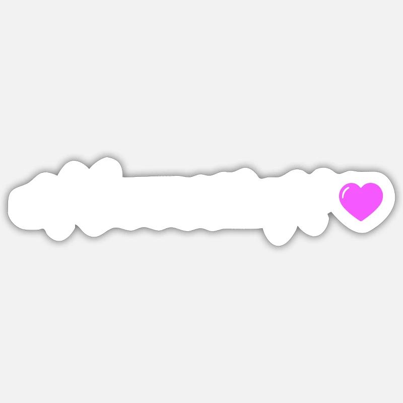 Team Heart - Sticker size S (10 x 10 cm) - white matte