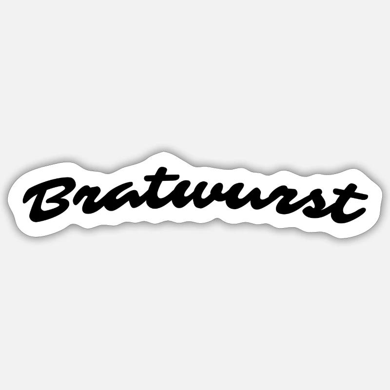 Bratwurst - Sticker taille S (10 x 10 cm) - blanc mat