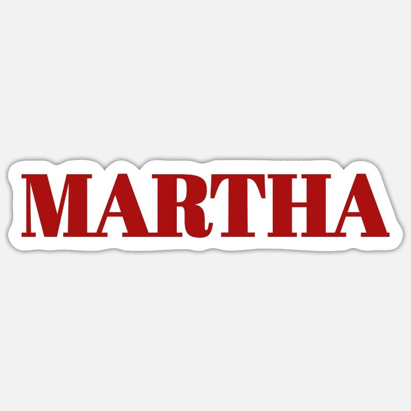 Martha - Sticker Größe S (10 x 10 cm) - Mattweiß