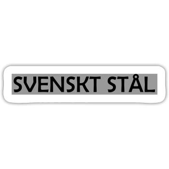 Schwedischer Stahl - Sticker Größe S (10 x 10 cm) - Mattweiß - Vorne
